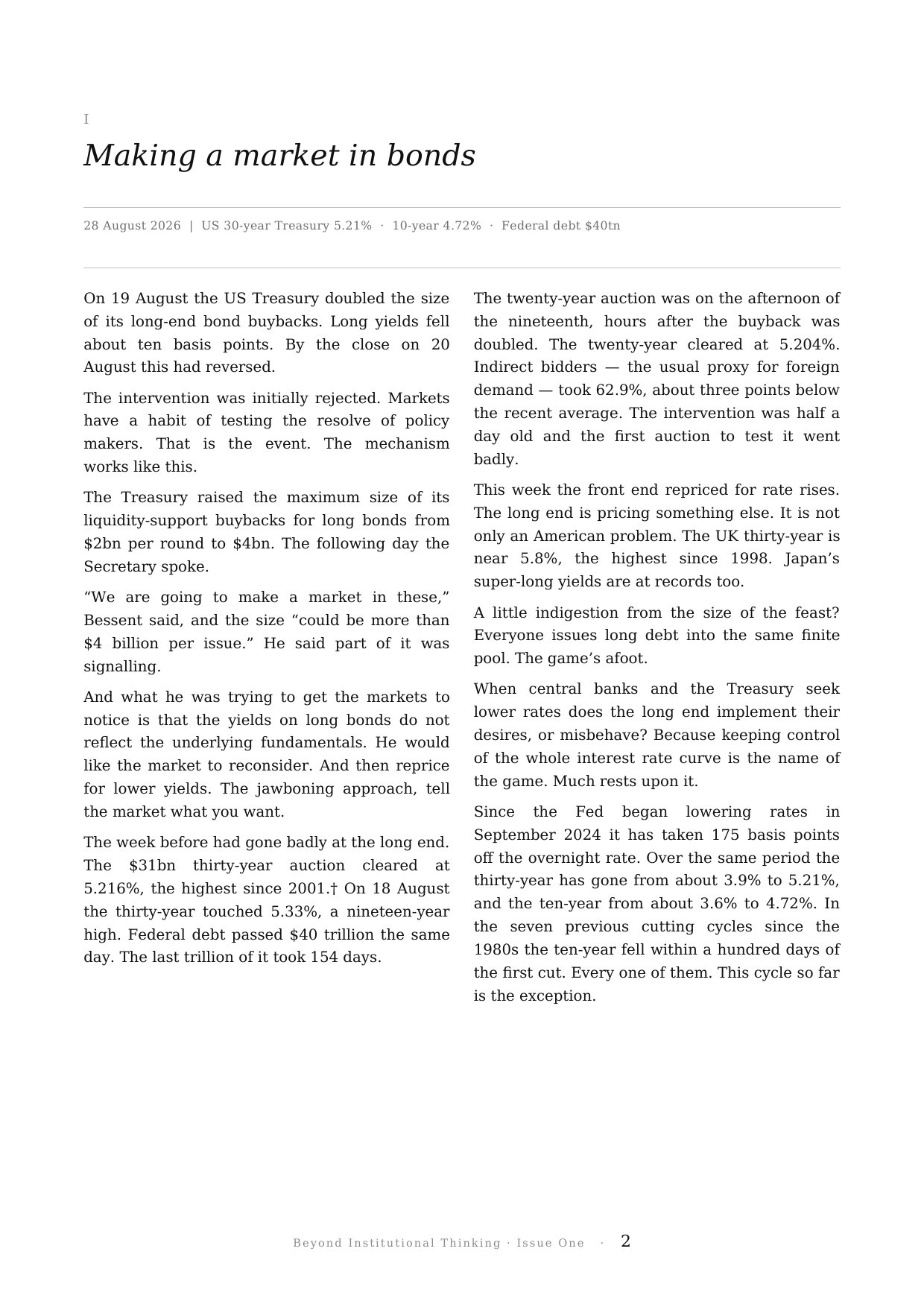 Issue One, page 2